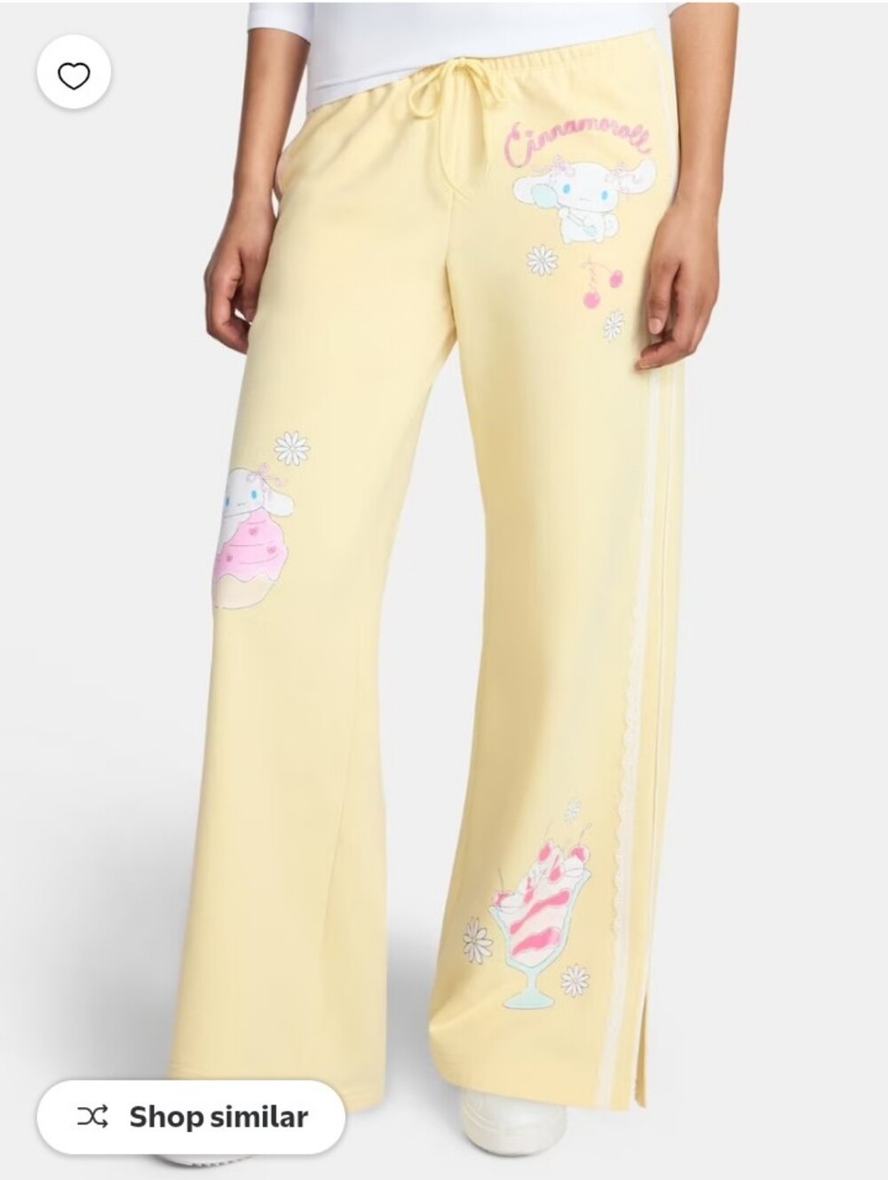 Sanrio Cinnamoroll Women's Sweet Treats Graphic Fleece Sweatpants, Xxs